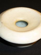rare et grand encrier en porcelaine de bureau