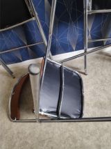 chaises pliantes vintage assise et dossier en tissu imprimé