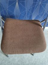 chaises pliantes vintage assise et dossier en tissu imprimé