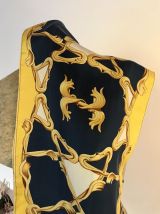 Rare foulard écharpe Hermès couronnes,Couronnes Hermès scarf