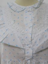 nuisette pyjama motif fleur dentelle froufrou année 70-80