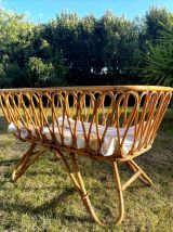 Berceau xxl en rotin 1960