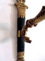 Paire d'appliques à tête de cygne Empire