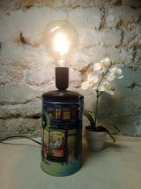 Lampe à poser récup' upcycling "Coffee box"