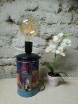 Lampe à poser récup' upcycling "Coffee box"