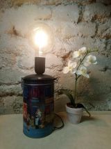 Lampe à poser récup' upcycling "Coffee box"