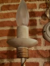 4 appliques KERIA 3 branches ivoire et or