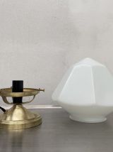 ANCIENNE LAMPE A POSER EN OPALINE VINTAGE