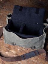 Ancienne besace militaire-Sac photo.