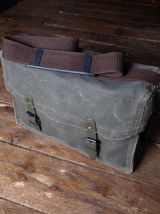 Ancienne besace militaire-Sac photo.