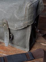 Ancienne besace militaire-Sac photo.