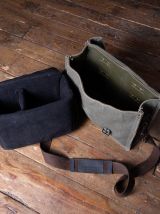 Ancienne besace militaire-Sac photo.