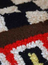 Tapis vintage Français Moderne fait main, 1C685