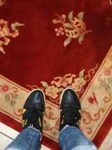 Tapis vintage Chinois Art Deco fait main, 1C802