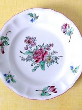 Trio d'assiettes à la rose Lunéville Keller &amp; Guérin