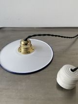 LOT 2 PETITES SUSPENSIONS EMAILLEES BLANCHES 