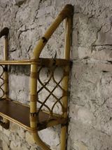 Etagère murale rotin