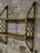 Etagère murale rotin