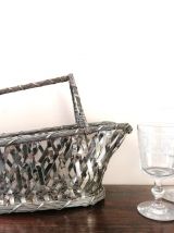 Serviteur à vin en métal argenté 