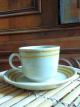 2 tasses et 2 sous tasses - Atelier d'art de Lorraine 