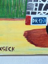 Peinture sur toile de l'artiste Sénégalais Maxseck. 