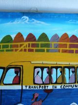 Peinture sur toile de l'artiste Sénégalais Maxseck. 