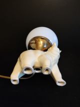 lampe ours en céramique avec globe