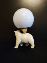 lampe ours en céramique avec globe