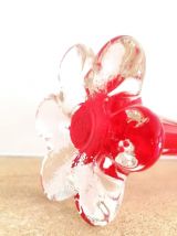 Soliflore rouge style Murano, vers 1970