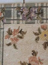 Tapis vintage Américain Hooked fait main, 1C701
