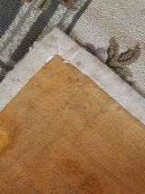 Tapis vintage Américain Hooked fait main, 1C701