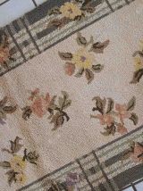 Tapis vintage Américain Hooked fait main, 1C701