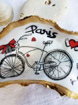 Coquille huître décor de Pars, cadeau Saint-Valentin.