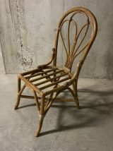 Chaise en rotin « peacock » années 60