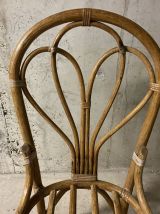 Chaise en rotin « peacock » années 60