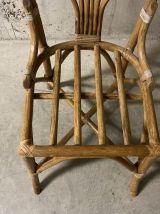 Chaise en rotin « peacock » années 60