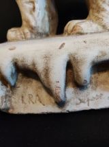 ourse et son ourson en plâtre art déco