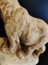 ourse et son ourson en plâtre art déco