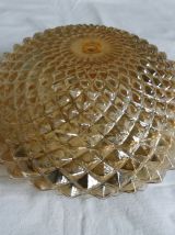 Applique ou plafonnier en verre moulé