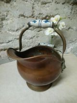 Cache-pot, jardinière à bec, en cuivre