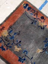 Tapis ancien Chinois Art Deco fait main, 1B881