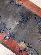 Tapis ancien Chinois Art Deco fait main, 1B881