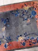 Tapis ancien Chinois Art Deco fait main, 1B881