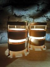 Lot de 2 lampes de chevet déco récup' "Bambou"