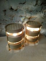 Lot de 2 lampes de chevet déco récup' "Bambou"