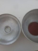 Pot à sucre en zinc peint à la main