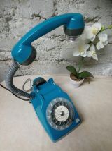 Lampe déco récup' upcycling téléphone vintage '80