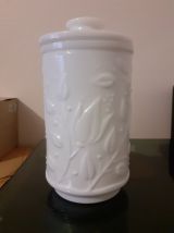 Pot. Verre opale. Années 50/6/70.