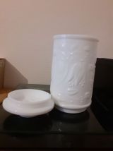 Pot. Verre opale. Années 50/6/70.