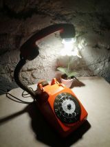 LAMPE DECO RECUP' UPCYCLING TELEPHONE VINTAGE '76
